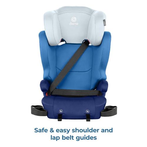 Diono Cambria LE, 2-in-1 Belt Positioning Booster Seat,Backless and High-Back Booster seat for Children from 40—120 lb,17 Wide,6 Headrest Positions,Lightweight with Latch,Blue