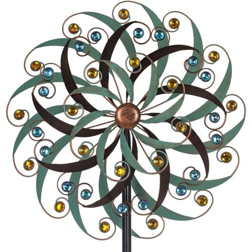Large Metal Wind Spinners for Outdoor, Metal Yard Art Wind Sculptures & Spinners for Yard and Garden Decorations (20x80 Inches)