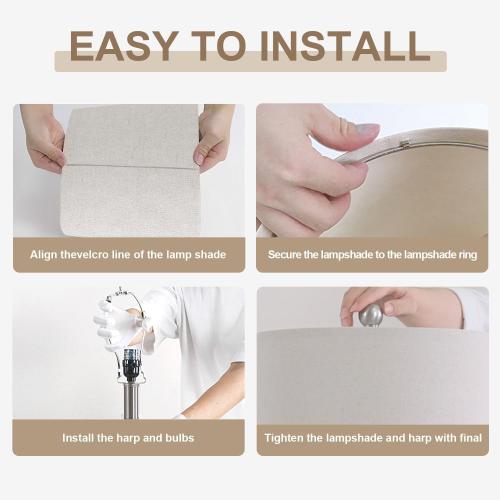 USumkky 25 Modern Ceramic Lamps Single Table Lamp for Living Room Bedroom Farmhouse Nightstand Bedside Lamps