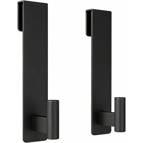 Shower Door Hooks, Towel Hooks Fit 3/8 (10mm) Glass Door, Black
