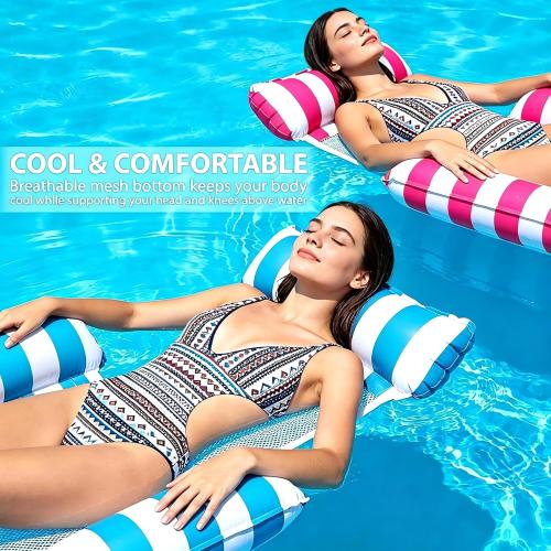 3 Pack 300 LB Pool Floats,Inflatable Pool Float Chair for Adults Swim Floating Party Vacation Fun and Rest