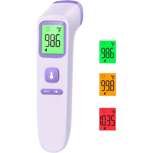 No-Touch Thermometer for Adults, Kids, Babies, 1-Sec Fast Accurate (Purple)