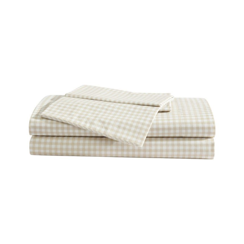 Eddie Bauer Printed 100% Cotton Percale 3-Pc. Sheet Set, Twin - Brown - Twin Sheet Set