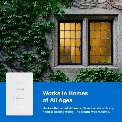 Lutron Caseta Smart Dimmer Switch (Smart Hub Required), No Neutral Required