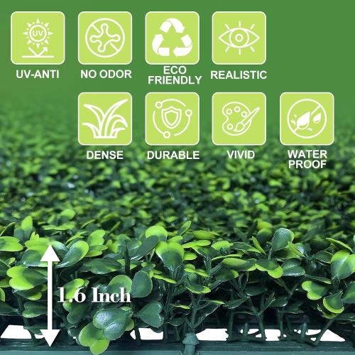 Grass Wall Panels Greenery Backdrop, UV-Anti Green Wall Decor