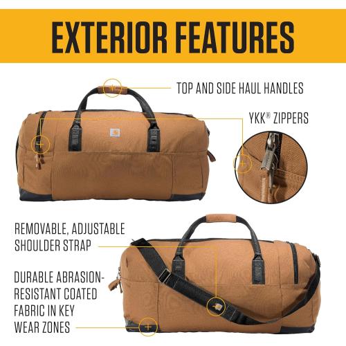 Carhartt Classic Duffels, Heavy-Duty Bag for Jobsite, Gym and Travel