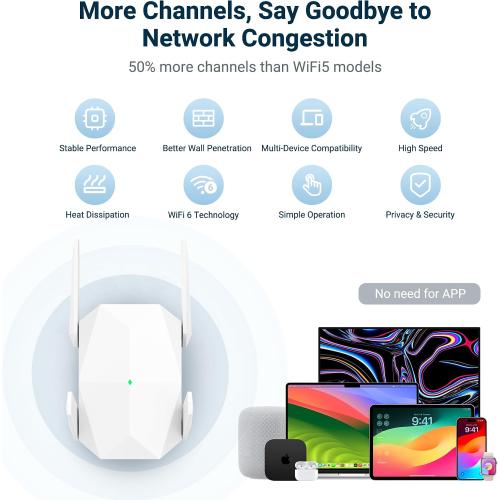 2026 AX3000 WiFi 6 Extender Signal Booster, Multi-Link Connectivity Internet Extender WiFi Booster for Home, Dual Band Long Range WiFi Repeater, Up to 19000 Sq. Ft. (White)
