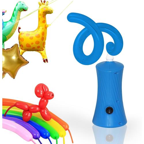 260 Balloon Pump Electric, Portable Automatic Dual Nozzle Inflator with Tying Tools for Long Animal Balloons Birthday Gender Reveal Baby Shower Balloons Party Decorations
