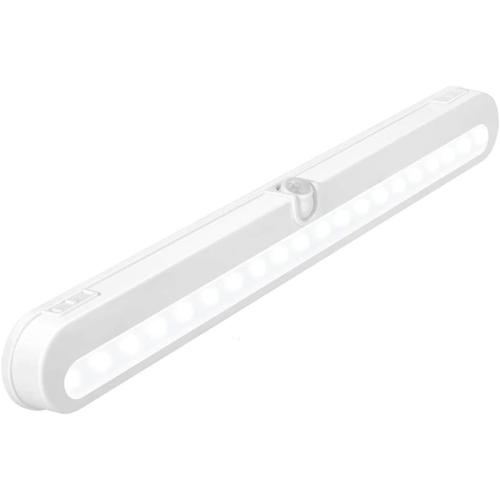 Alivation Closet Lights Battery Operated Led Lights, Motion Sensor Light Indoor Under Cabinet Lights, Under Counter Lights for Kitchen, 3 AA Battery Powered/DC Input Lights, Day & Night Mode, Dimmable