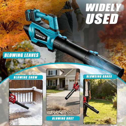 USED‼️ ,Cordless Leaf Blower Compatible with M Akita 18V Battery(No Battery) - 250MPH| 750CFM | 6 Speed Brushless Turbo Powerful Electric Leaf Blowers for Lawn Care, Patio, Blowing Leaves