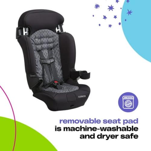 Cosco Kids Finale 2-in-1 Toddler Booster Car Seat, Peony Tiles II, Harness Booster Car Seat