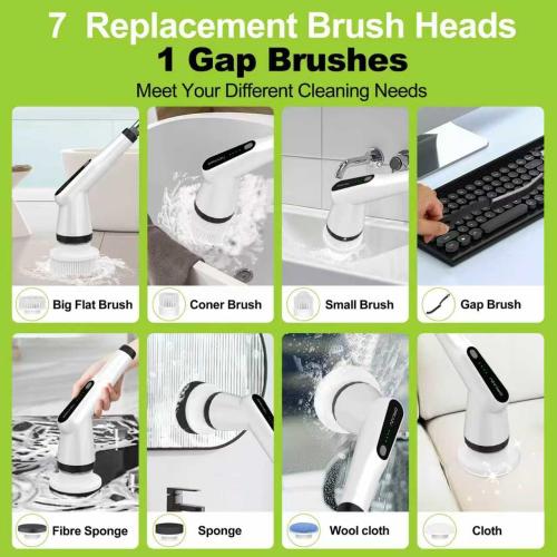 Dreazu Electric Spin Scrubber, Cordless Shower Scrubber for Bathroom