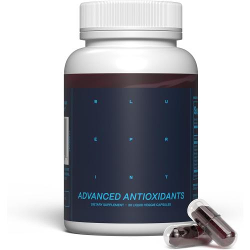 Blueprint Bryan Johnson Advanced Antioxidant Supplement – Lutein, Zeaxanthin, Lycopene, Vitamin K1, K2 – Vegan Capsules for Vision, Bone & Heart Support – Updated Formula of Essential Softgels