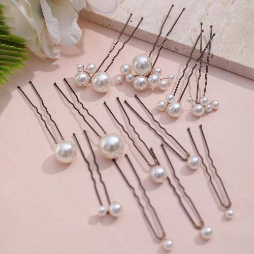 12 Pieces Bridal Hair Accessories Pearl Wedding Hair Pins Handmade Bridal Hair Pins for Wedding Brides Women Girls