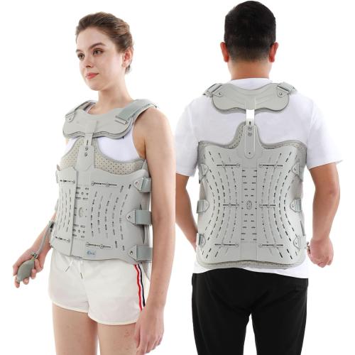 TLSO Inflatable Thoracolumbar Fixed Back Spinal Brace, Pain Relief and Straightener for Fractures Lightweight & Adjustable Back Brace for Kyphosis,Osteoporosis,Mild Scoliosis & Post Surgery Support,