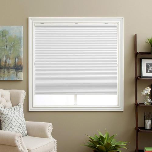Cellular Shades Cordless Blackout Honeycomb Blinds Fabric Window Shades White(Blackout), 42 W x 72 H