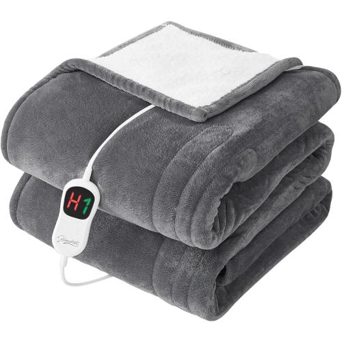 Homemate Heated Electric Blanket Twin 62x84 Heating Throw Blanket