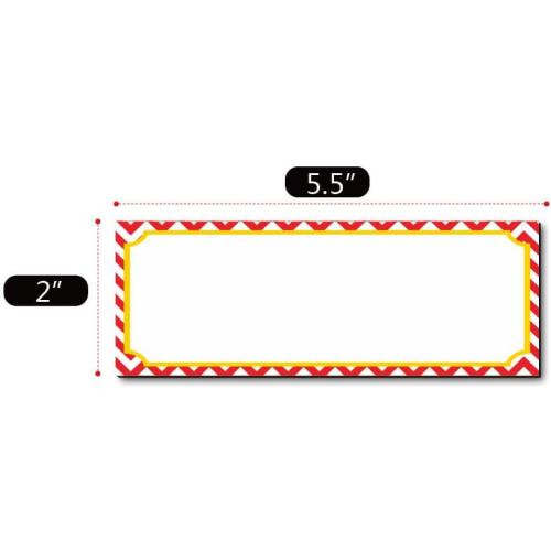 Big Magnetic Dry Erase Labels Name Plates White Board 32 Labels 8 Colors,5.5 x2