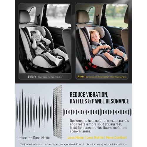 Car Sound Deadening Mat - 80mil Butyl Automotive Sound Deadener, 10sqft