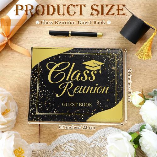 Patelai Guest Sign in Book with Pen,Black,Class Reunion