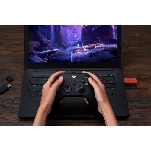 8BitDo Wireless USB Adapter 2 for Switch/Switch 2, Windows PC, Mac & Raspberry Pi, Compatible with Xbox Series X & S Controller, Xbox One Bluetooth Controller, Switch Pro and PS5 Controller (Black)