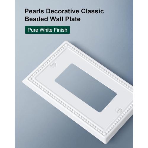 6-Pack Decorator Outlet Cover Plate, White
