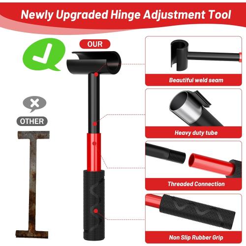 4-in-1 Door Hinge Adjustment Tool, Hinge Gap Adjusting Wrench Fits 14-25mm