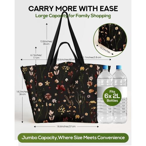Miss Adola Extra Large Canvas Grocery Tote Bag
