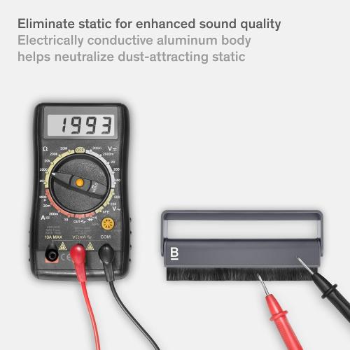 Boundless Audio Record Cleaner Brush - Carbon Fiber Anti-Static Vinyl Brush - Record Player Accessories for Vinyl Cleaning