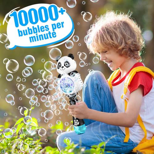 Aooess Bubble Machine for Kids Ages 4-8 Years Old, Light Up Bubble Wand