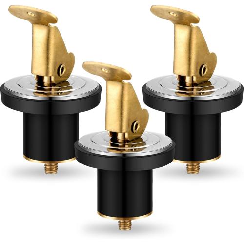 MorningRo 3 Pcs 3/4 Inch Baitwell Drain Plug Brass and Stainless