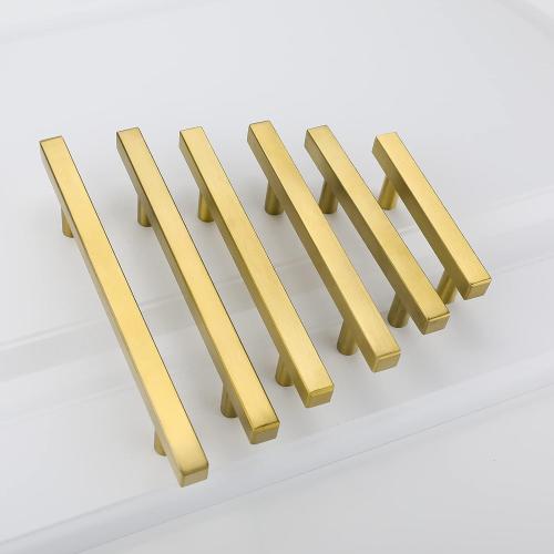 Goldenwarm 10 Pack 2-1/2 Inch Gold Cabinet Handles Brass Kitchen Pulls