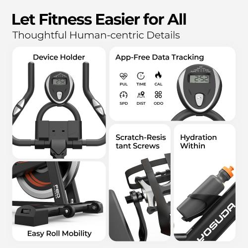 YOSUDA PRO Magnetic Exercise Bike 350 lbs Weight Capacity