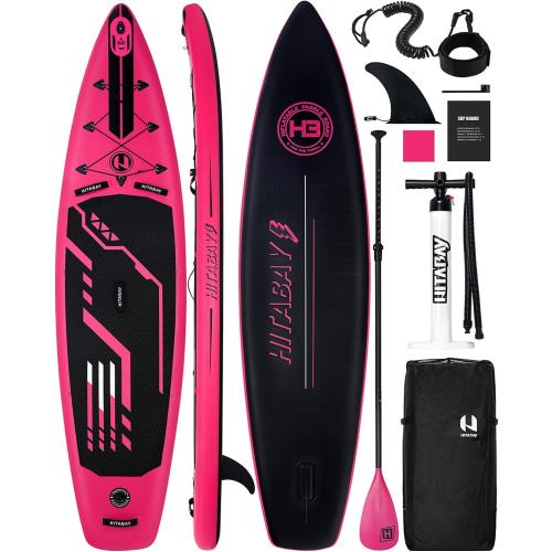 Inflatable Stand Up Paddle Board with Premium SUP Accessories & Camera Mount, Inflatable Ultra-Light (17.3lbs) Paddle Board for Adults & Youth of All Skill Levels, 11' Inflatable SUP Board