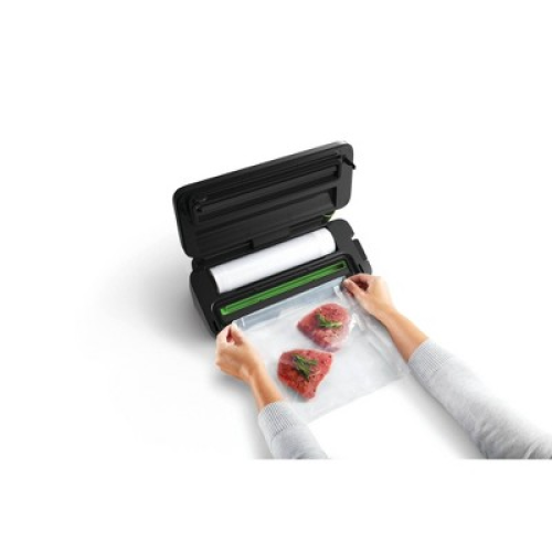 FoodSaver Premier Vacuum Sealer with Dry/Moist/Marinate Modes, Roll Storage and Cutter Bar, and Bags and Roll Starter Kit - Black