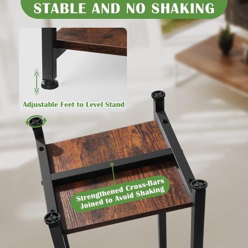PROBABLE MISSING PART ‼️ Dipion 40 Inch Tall Plant Stand Indoor,2 Tier Pedestal Stand,Rustic Brown