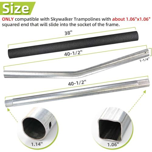 Trampoline Poles Replacement for Skywalker Or Jumpzylla,Galvanized Trampoline Enclosure Pole for Skywalker or Jumpzylla,Replace Parts#4201 4202 4135 OR for Jumpzylla 8ft 10ft&12ft 14ft