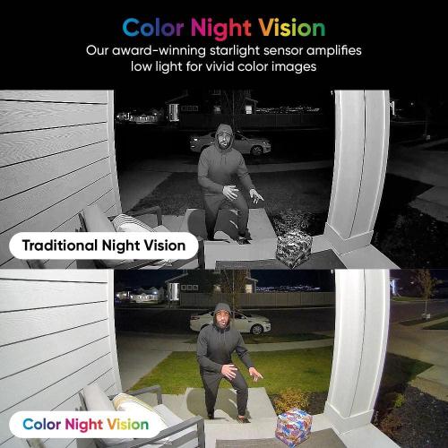 Wired Video Doorbell v2, 2K HD Video with Head-to-Toe view, 2-way Audio, Night Vision, Voice Assistants