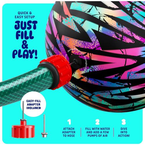 HydroSport Plunge Ball - Pool Toys - Swimming Pool Games for Kids, Adults and Family - Water Balls - Water Toys for Kids Ages 8-12 - Teens, Boys Fun Stuff - Swim Balls Sports Accessories (9 Inch)
