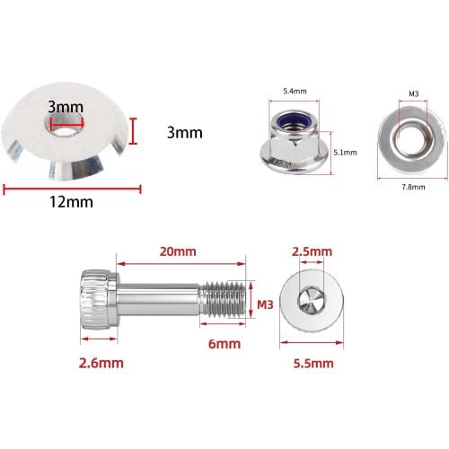 6-Pcs Tungsten Carbide Scoring Wheels for Tile Cutters - 12mm 14A Durable Cutting Discs, Perfect for Glass, Ceramic, and Porcelain Tiles - Compatible with Sigma Tile Cutters