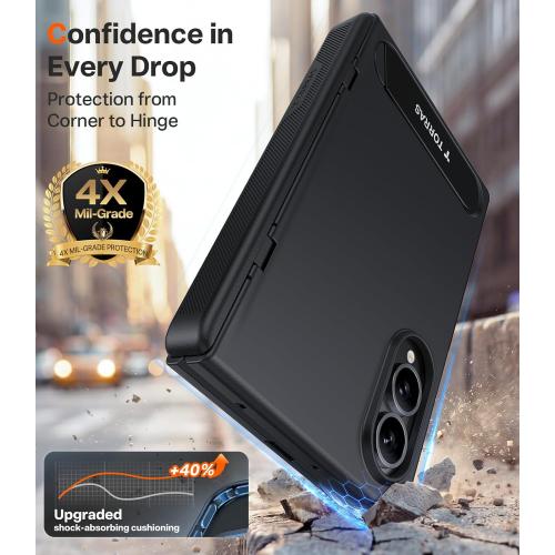 TORRAS for Samsung Galaxy Z Fold 8 Case, Magnetic & Flush Stand, Black