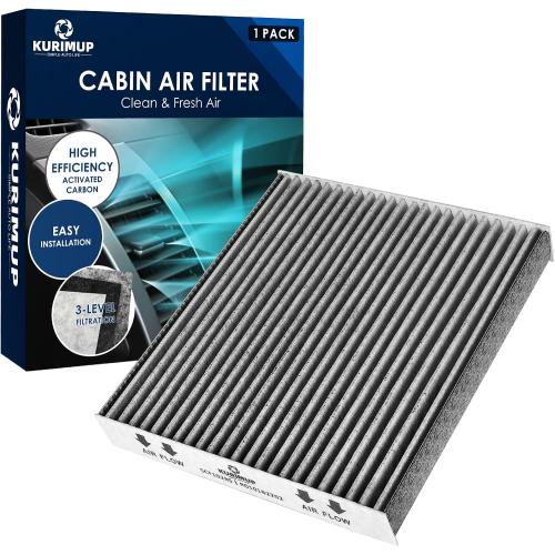 KURIMUP Cabin Air Filter Replacement for CP285 CF10285 Toyota Lexus Scion Camry Corolla Tundra Highlander Prius Vehicle Premium Cabin filter with Activated Carbon(1 pack)