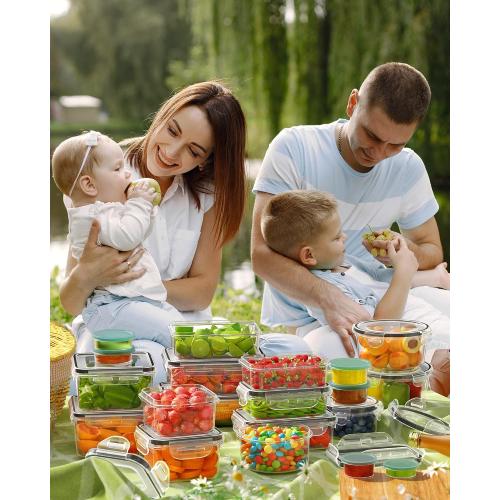 Canfanni 40 Piece Food Storage Containers with Lids, BPA-Free