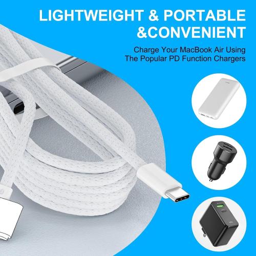 140W USB C to Magnetic 3 Charging Cable Cord Compatible with MacBook Air (M2, 2022) and MacBook Pro (14-inch, M2, 2023), Pro (16-inch, M2, 2023), Pro (14-inch, 2021), Pro (16-inch, 2021) 6.6ft