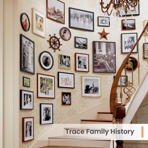 upsimples 5x7 Picture Frame, Photo Collage Wall Decor Set of 10, Black