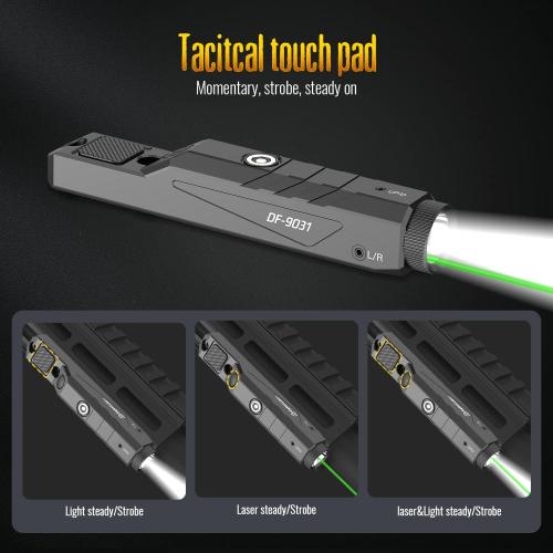 DEFENTAC 1600 Lumens Green Laser Light Combo for Rifle