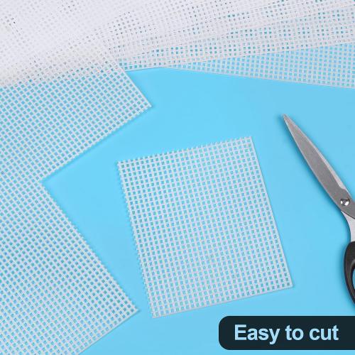Phinus 7-Piece Plastic Canvas Sheets, 10.5 x 13.5, Eye Mesh for Embroidery & Knit Crochet Projects, DIY Handicraft, Make Dividers