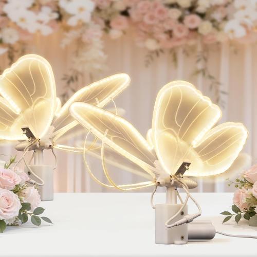 LED Moving Butterfly Light Decoration Electric Wings Lamp Table Centerpiece