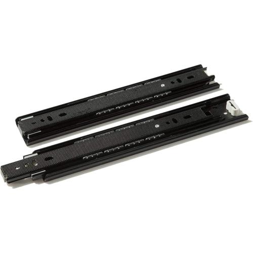BT9834 12 Inches Full Extension Drawer Slides/Ball Bearing Slide Rail 3 Section Black (1 Pair)