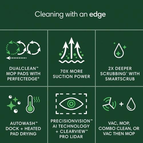 Roomba 505 Combo 13.8 in. Robotic Vacuum and Mop Plus with Smart Navigation Plus AutoWash Dock​ in Black NEEDS CLEANING